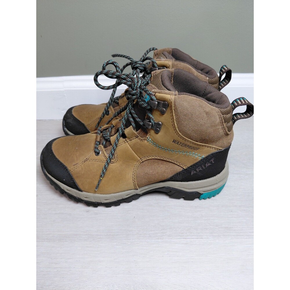 Ariat Boots Womens 7B Skyline Brown Leather Waterproof Mid Ankle Hiking Outdoor